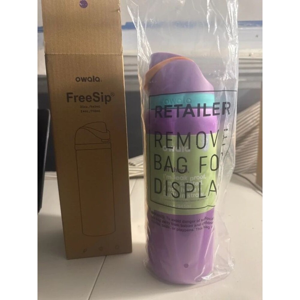 Owala FreeSip Purple Water Bottle – Bright Multicolor Design